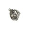 Baseball Glove and Ball Charm for Jewelry Making 16x20mm Pewter Antique Silver Plated (1-Pc)